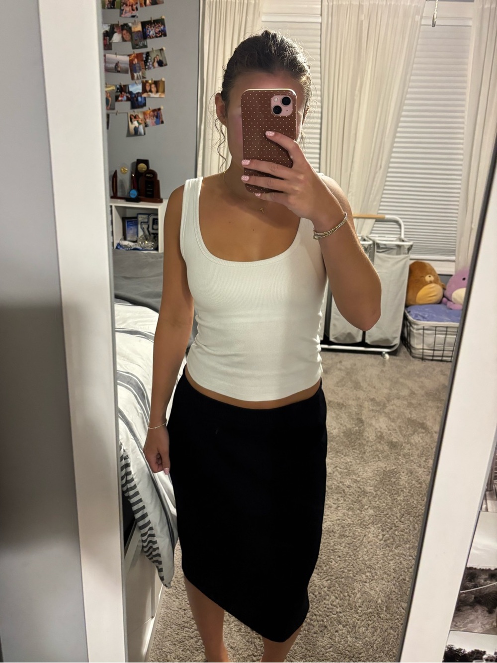 St. John Black Midi Skirt